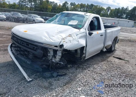 2023 Chevrolet Silverado 1500 2Wd Long Bed Wt из США, поврежденный, VIN 3GCNAAEK5PG152526